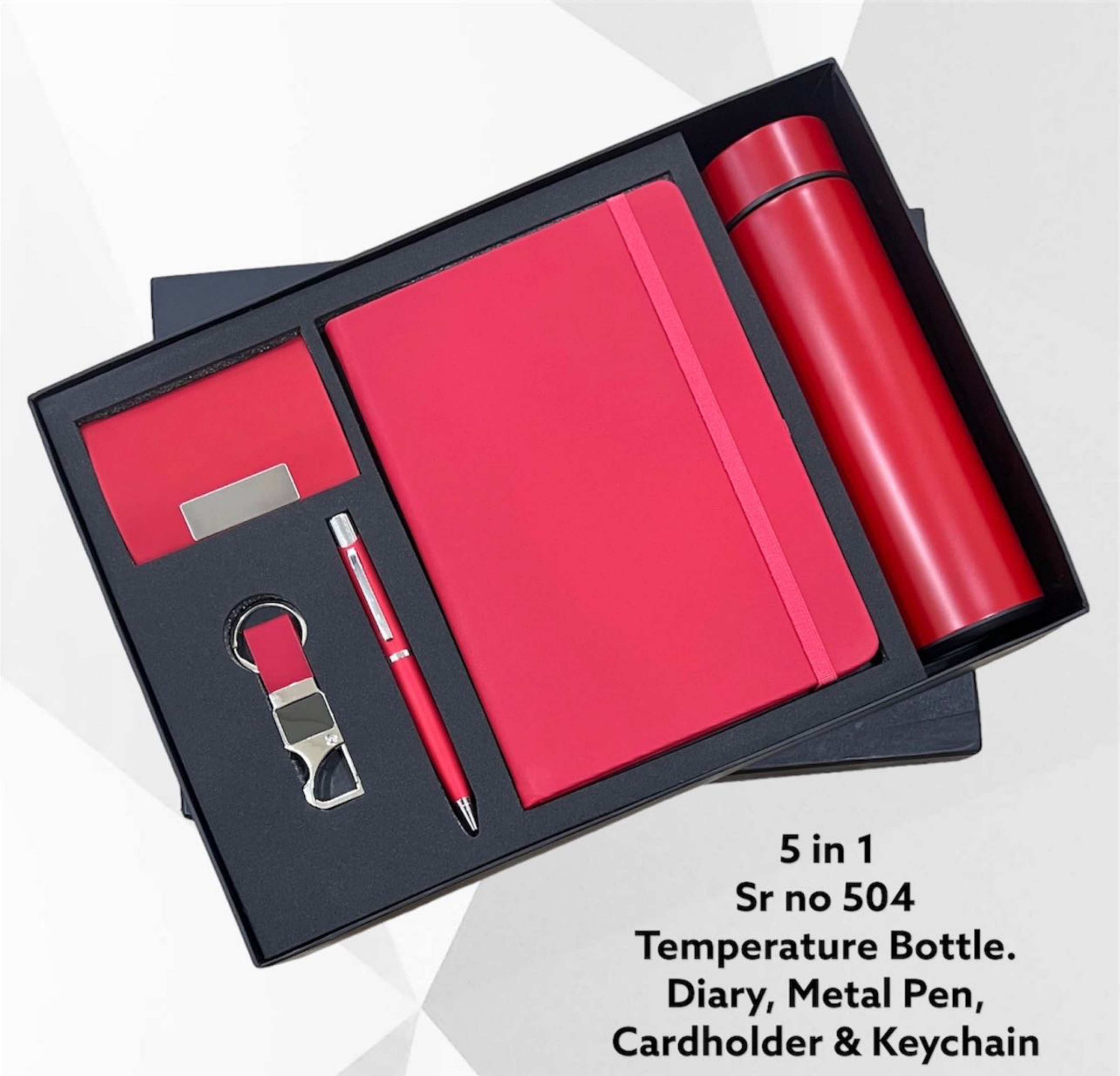 5 in 1 Premium Corporate Gift Set – Red