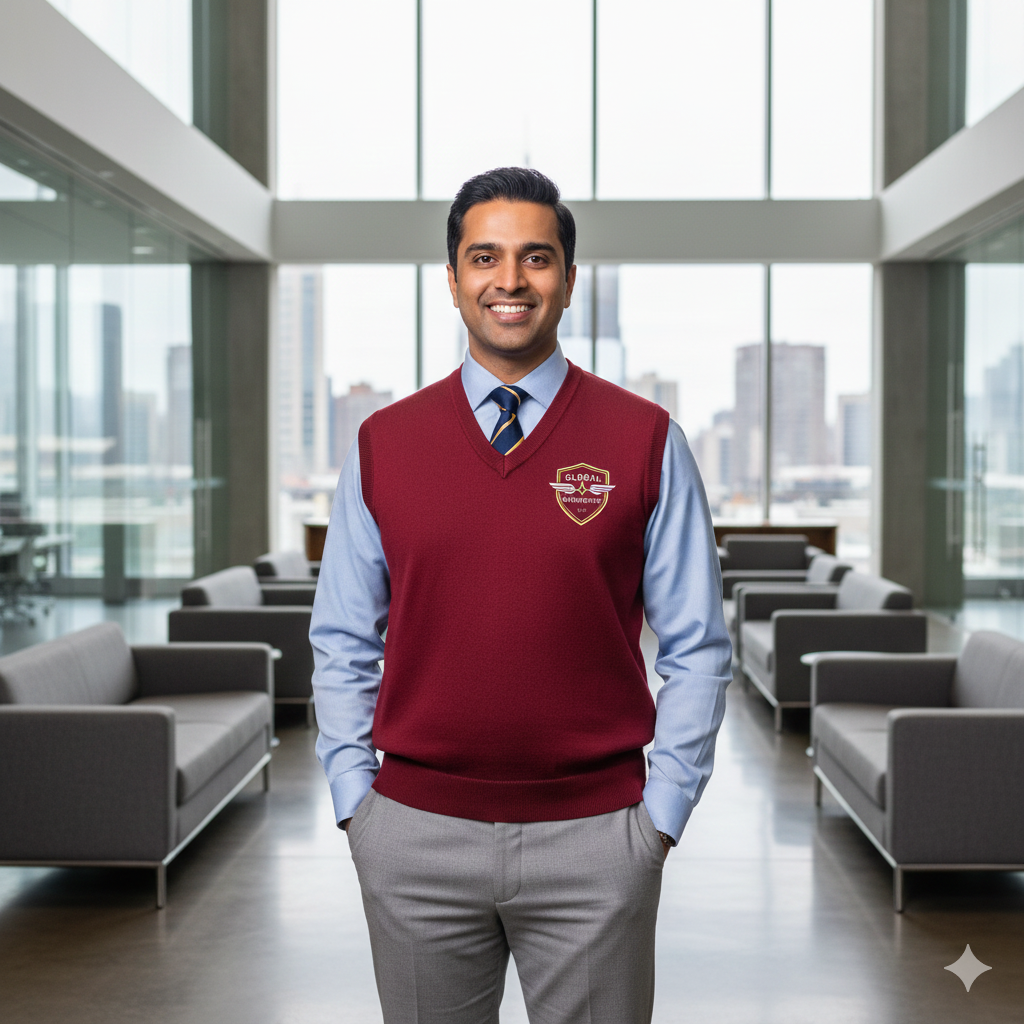 GLOBAL DISCOVERY ACADEMY SLEEVELESS SWEATER