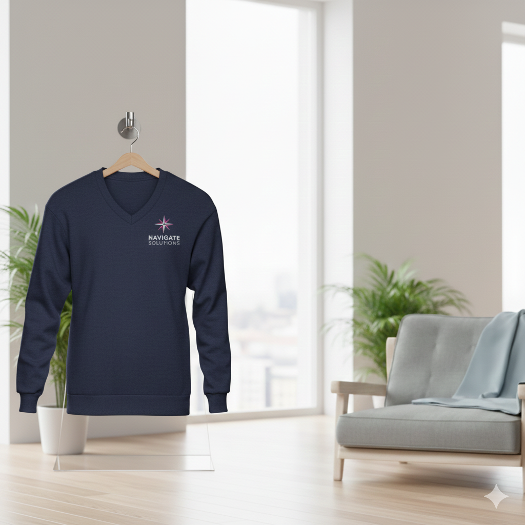 NAVIGATE SOLUTIONS V-NECK SWEATER