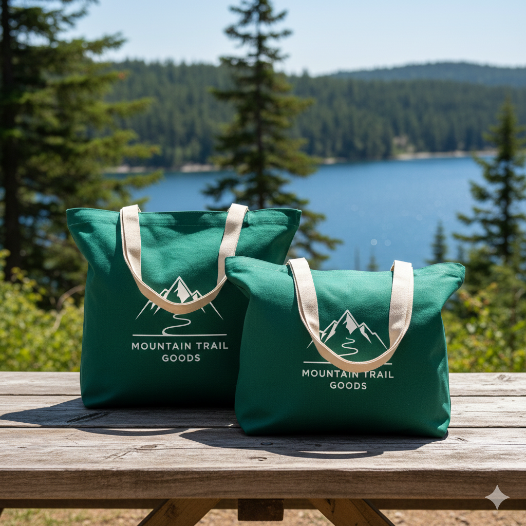 Mountain Trail Goods Tote Bag