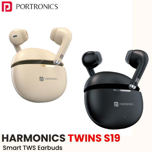 Portronics Harmonics Twins S19 – Smart TWS Earbuds (Custom Logo Ready)​
